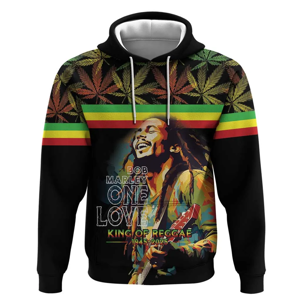Jamaica Legend Bob Birthday Zip Hoodie Thank You For The Memories LT15