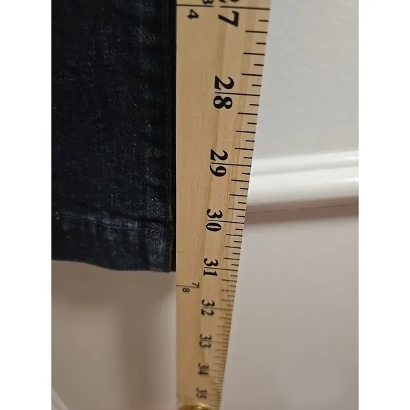 James Preserved Denim Blue Straight Leg Jeans Low Rise Size 26x32