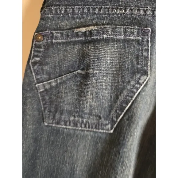 James Preserved Denim Blue Straight Leg Jeans Low Rise Size 26x32
