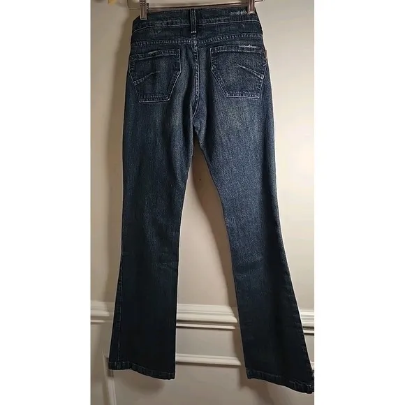 James Preserved Denim Blue Straight Leg Jeans Low Rise Size 26x32