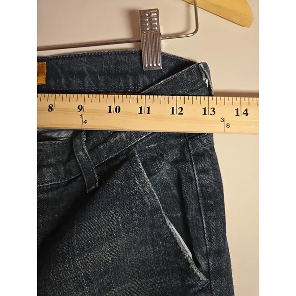 James Preserved Denim Blue Straight Leg Jeans Low Rise Size 26x32