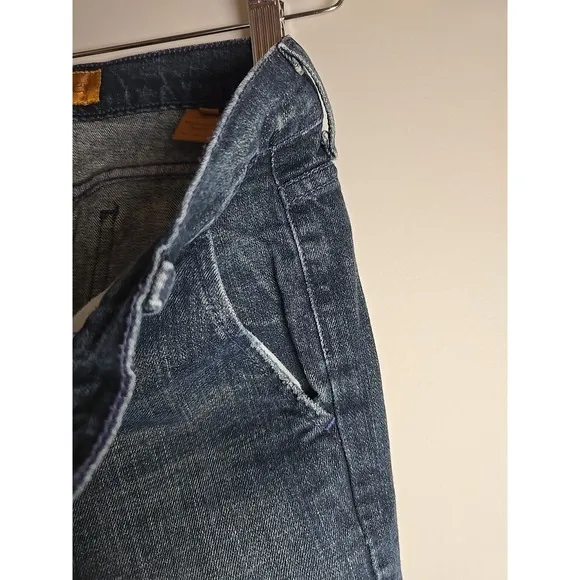 James Preserved Denim Blue Straight Leg Jeans Low Rise Size 26x32