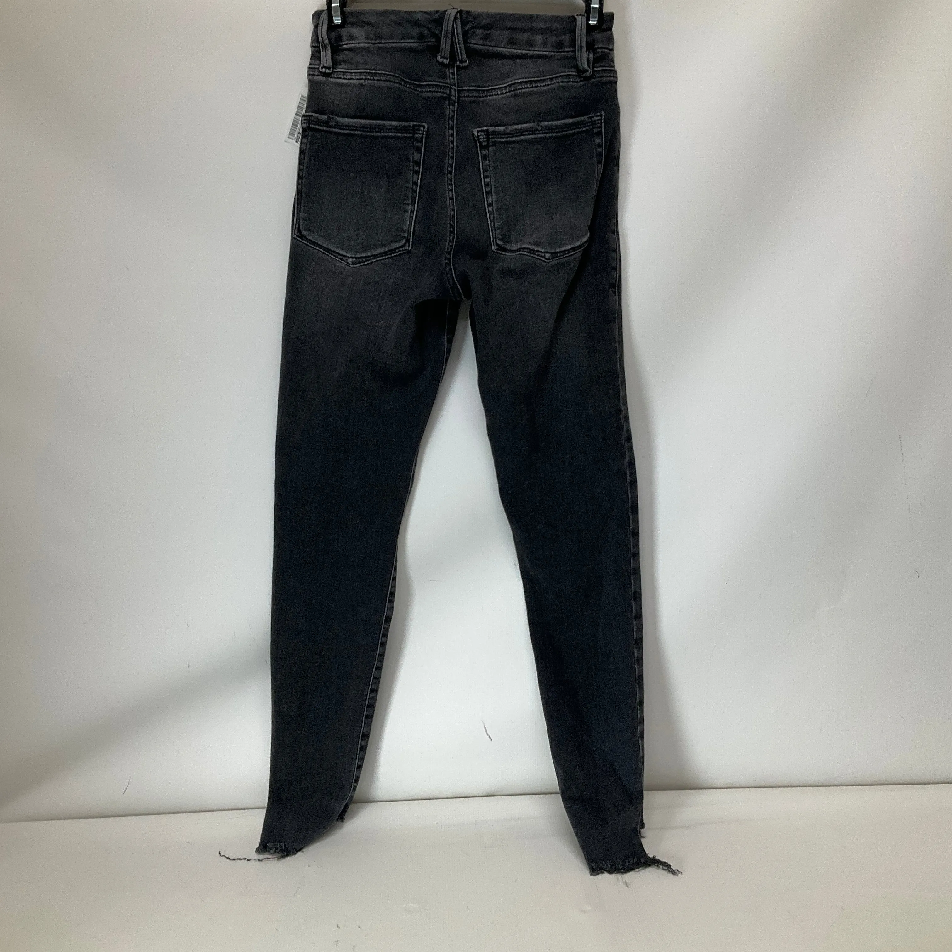 Jeans Skinny By Good American In Black Denim, Size: 0