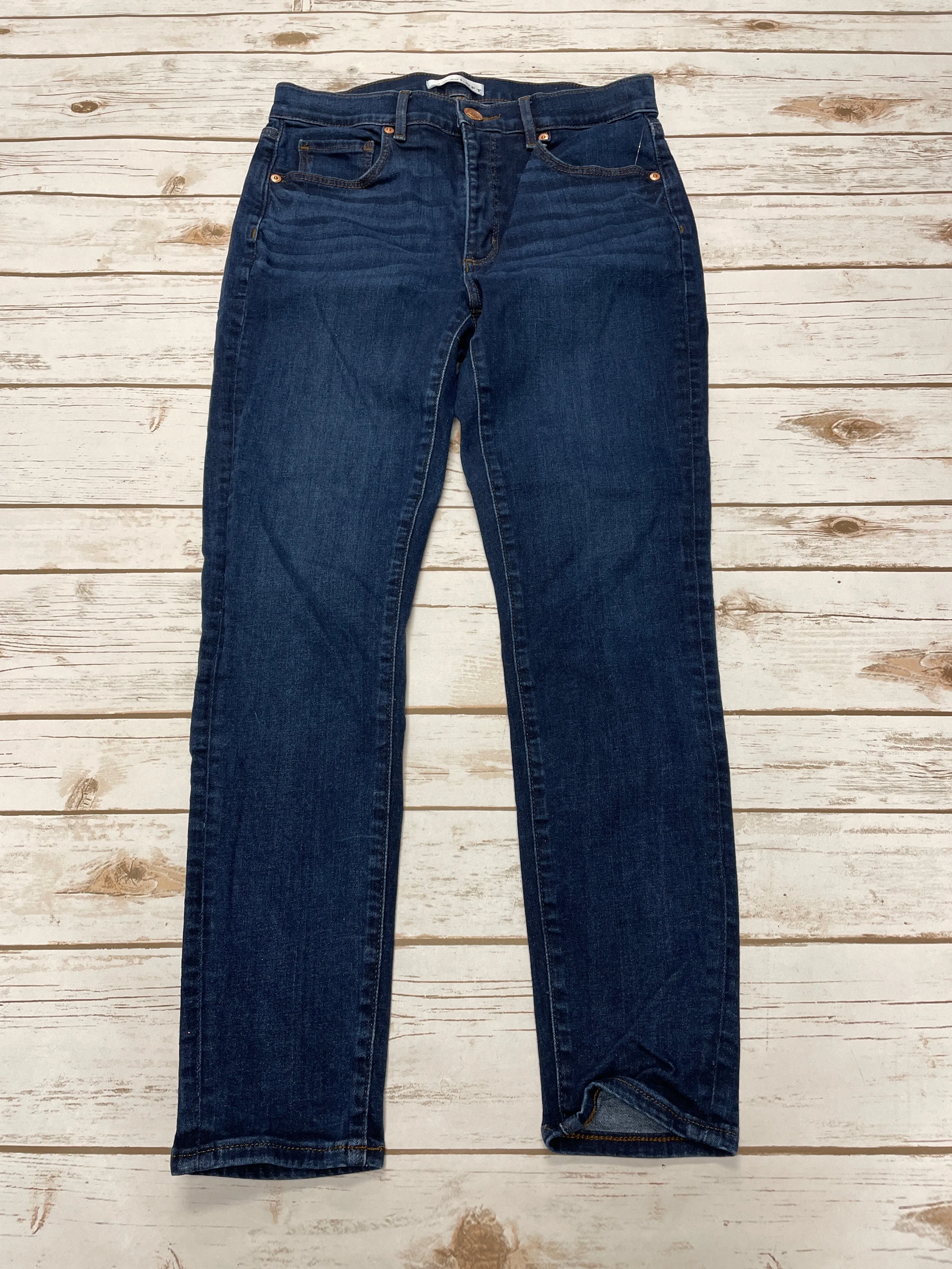 Jeans Skinny By Loft In Blue Denim, Size: 6
