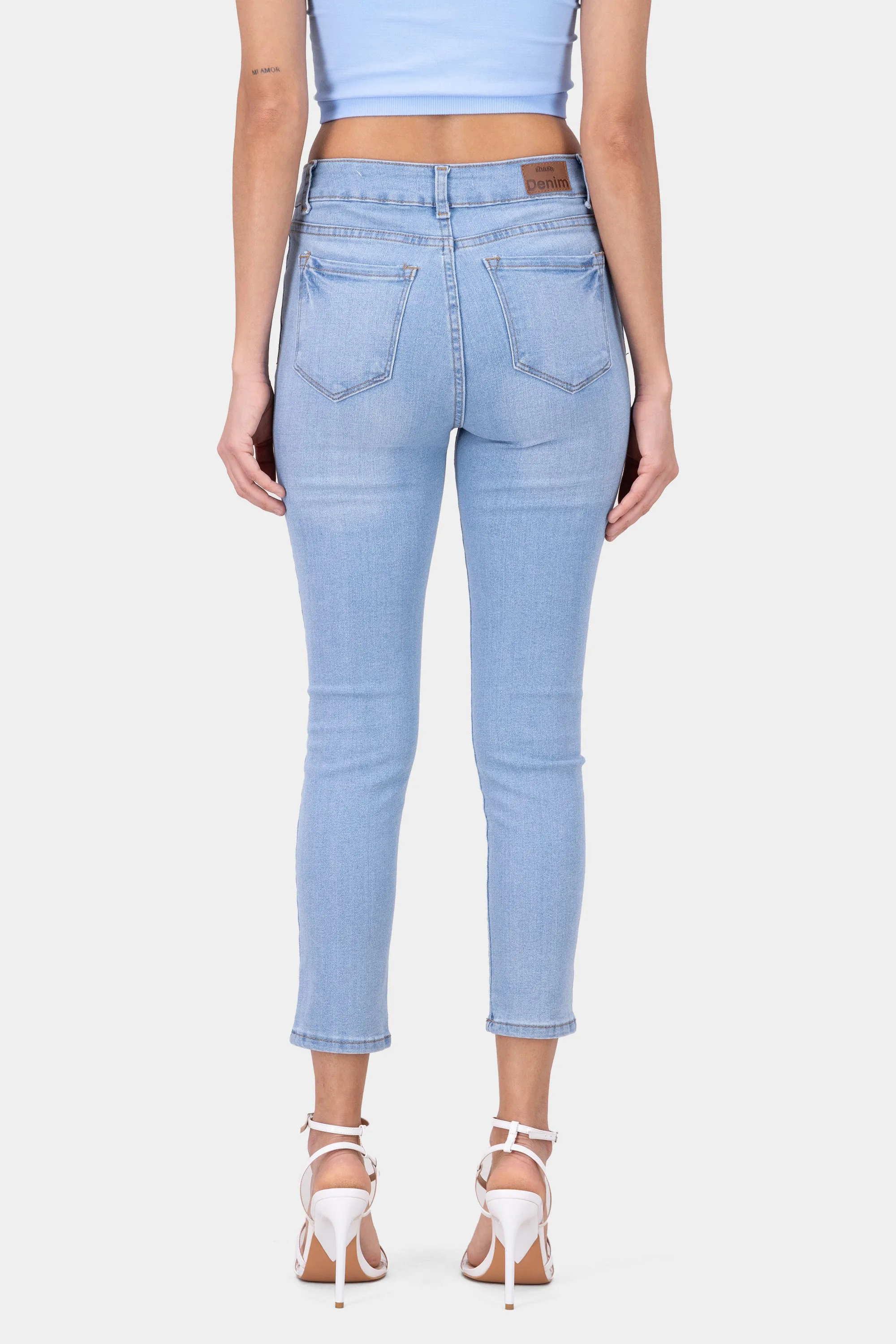 Jeans skinny cintura media