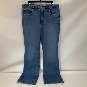Jeans Straight By Good American In Blue Denim, Size: 14