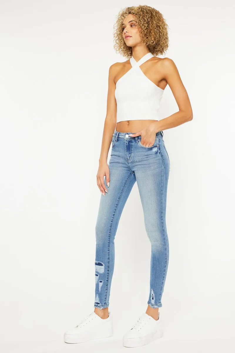 Jenna Mid Rise Ankle Skinny Jeans