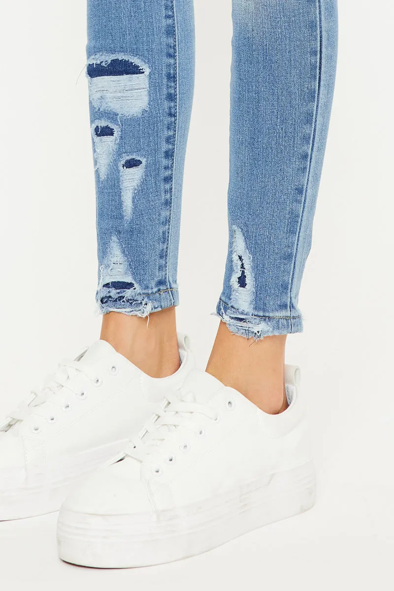 Jenna Mid Rise Ankle Skinny Jeans