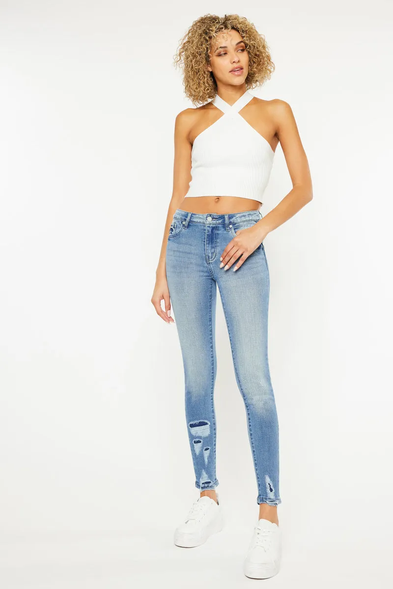 Jenna Mid Rise Ankle Skinny Jeans