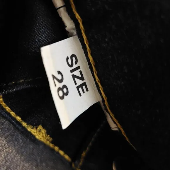 John Richmond Dual-Tone Coated Denim Front &amp; Blue Denim Back Jeans Sz 28 NWT