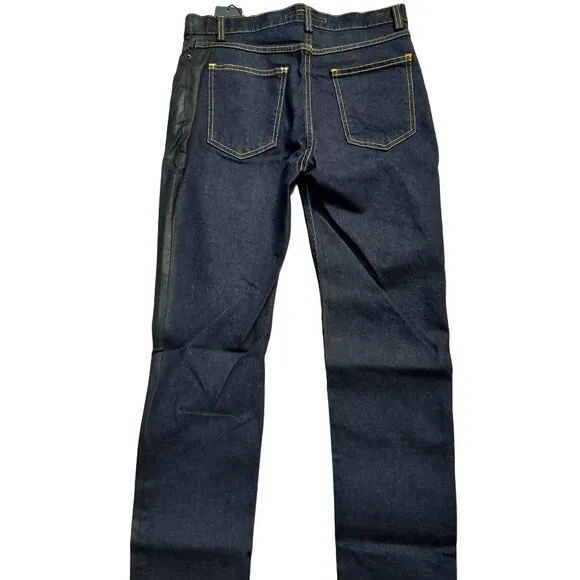 John Richmond Dual-Tone Coated Denim Front &amp; Blue Denim Back Jeans Sz 28 NWT