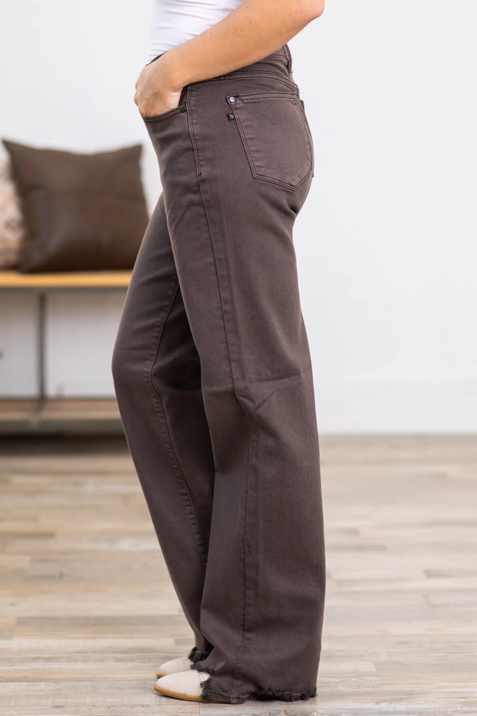Judy Blue Brown Garment Dyed Jeans