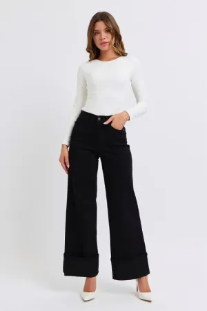 Judy Blue HW Reto Wide Leg w/ Cuff