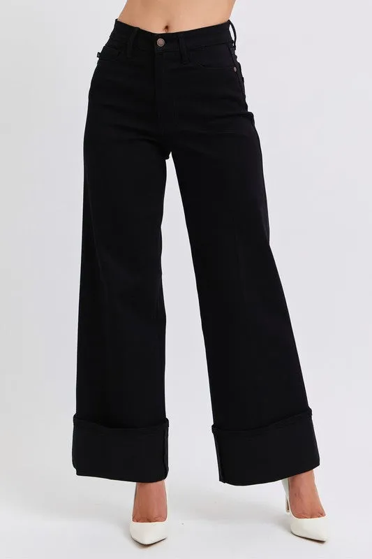 Judy Blue HW Reto Wide Leg w/ Cuff