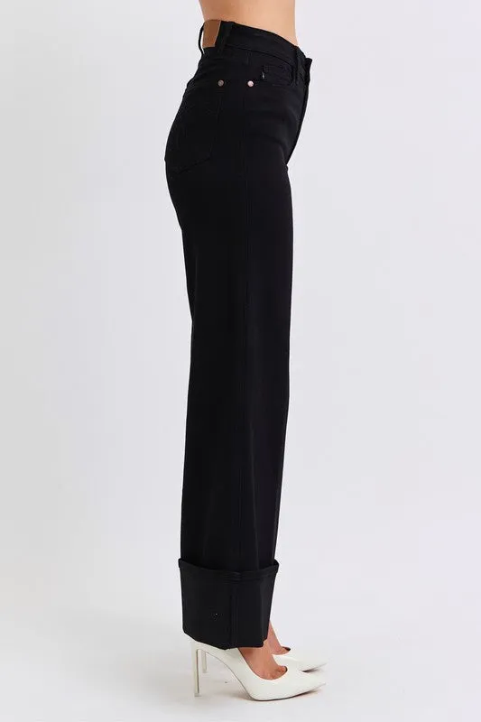 Judy Blue HW Reto Wide Leg w/ Cuff