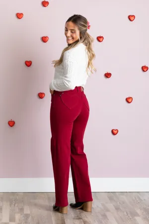 Judy Blue Scarlet Dyed Heart Back Pockets Jean