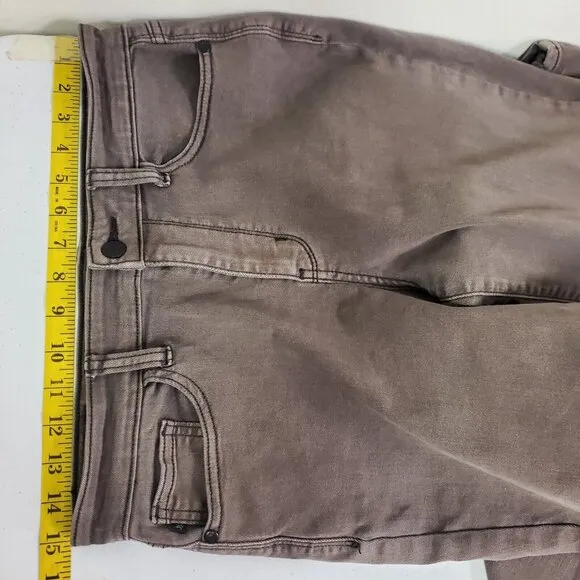 Judy Blue Womens 90s High Rise Frayed Hem Straight Jeans Size 7/28 Brown Grunge