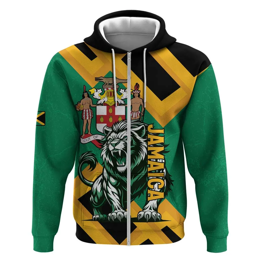 Jumieka Zip Hoodie Lion With Coat Of Arms LT15