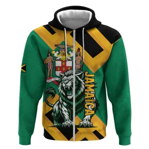 Jumieka Zip Hoodie Lion With Coat Of Arms LT15