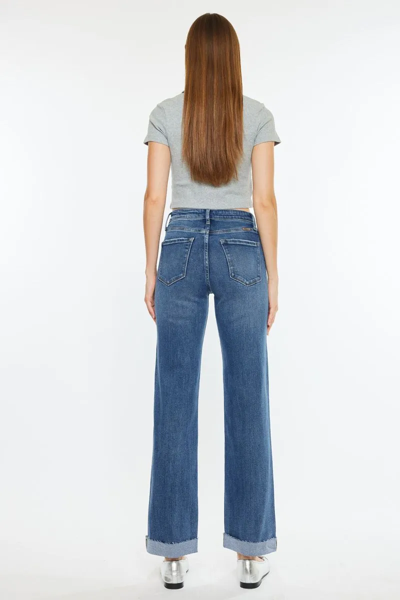 KanCan High Rise True Straight Jean