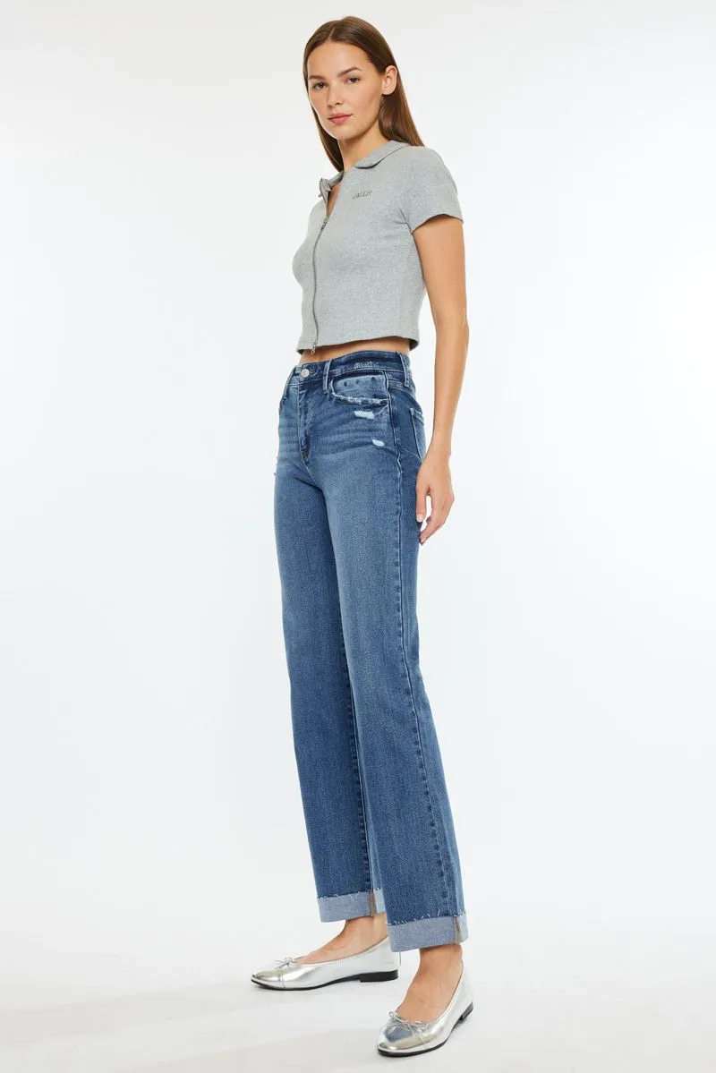 KanCan High Rise True Straight Jean