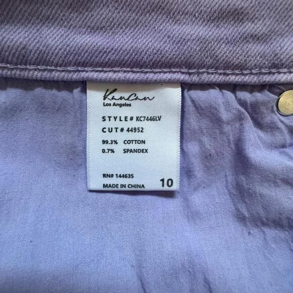 KANCAN Zandria Ultra High Rise 90's Straight Leg Denim Jeans Lavender NWT 10 30W