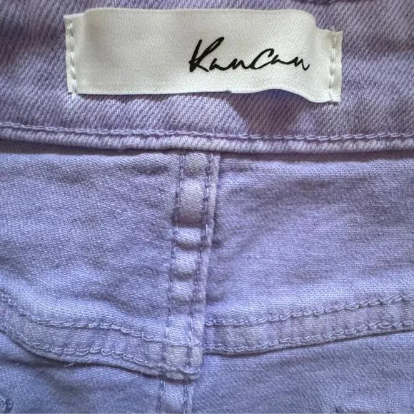 KANCAN Zandria Ultra High Rise 90's Straight Leg Denim Jeans Lavender NWT 10 30W