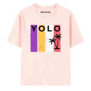 KART BLACK Men's Plus Size Yolo Printed T-Shirts