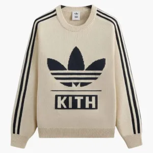 Kith X Adidas Football Knit Sweater Chalk White