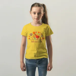 KP Childrens T - Kiwi & Flowers