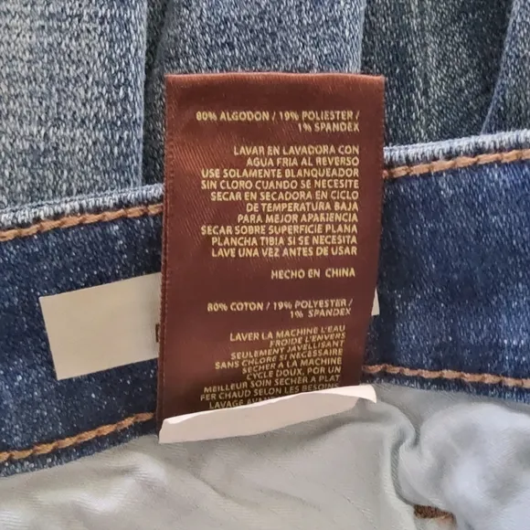Kut from the Kloth High Rise Ankle Straight Leg Distressed Crop Denim Jeans 24W
