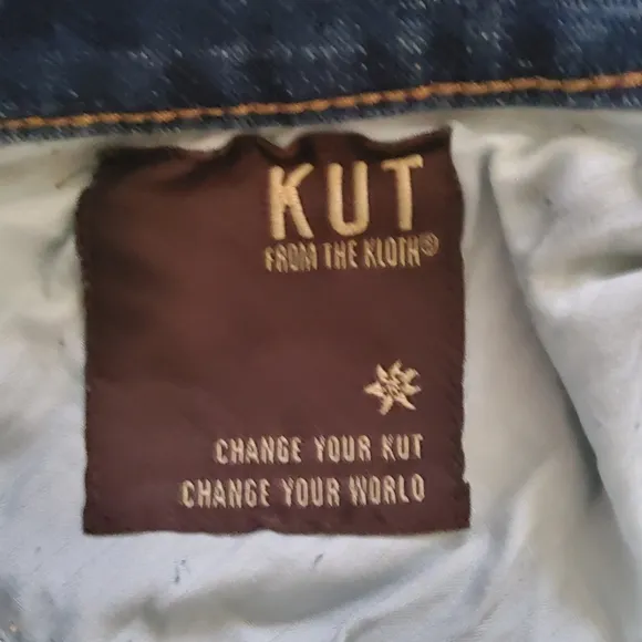 Kut from the Kloth High Rise Ankle Straight Leg Distressed Crop Denim Jeans 24W