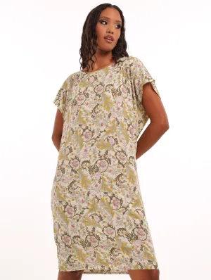Ladies Gauged Shift Dress