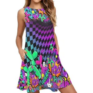 Leaky Squeaky BOOM! - Flared Shift Dress with Pockets (XS - 3XL)
