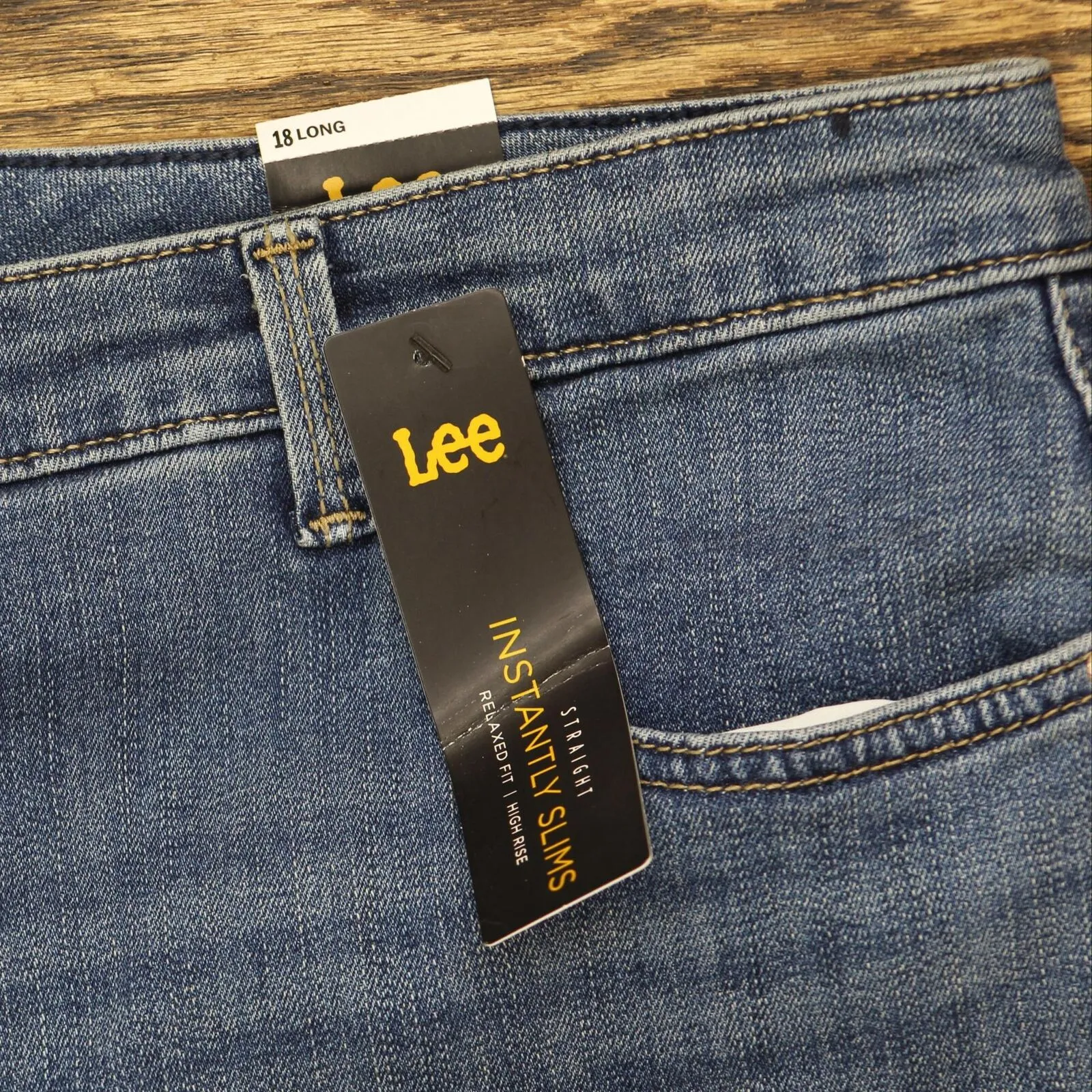Lee Women's Missy Instantly Slims High Waisted Straight-Leg Jean 8598725