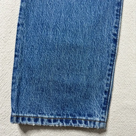 Levi’s 501 Medium Blue Exposed Button Fly Straight Leg Ankle Jeans 27