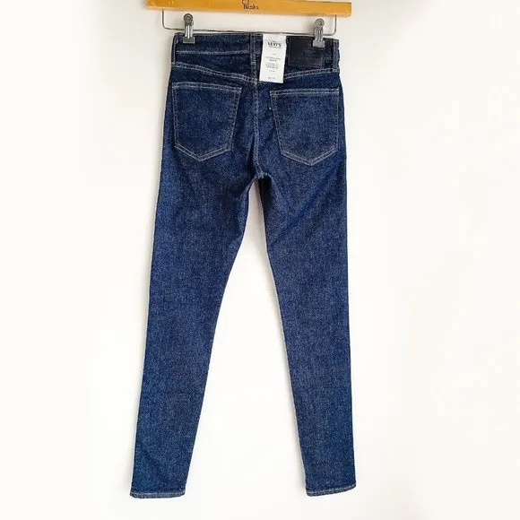 Levis 721 High Rise Skinny Denim Jeans Womens 26/30 Dark Blue New w/ Tag…