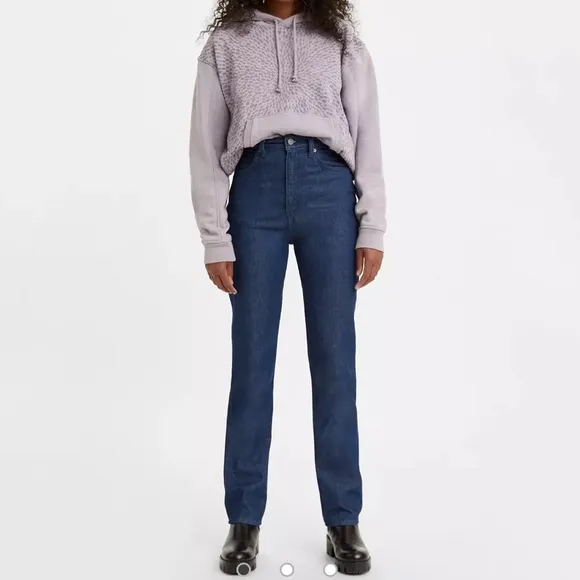 Levi’s Big E “Wellthread” Organic High Straight 79’s Style Denim Jeans