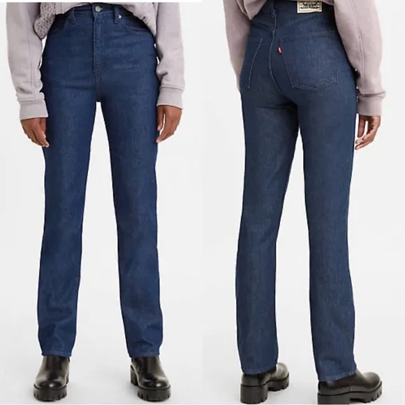 Levi’s Big E “Wellthread” Organic High Straight 79’s Style Denim Jeans