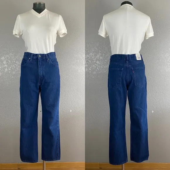 Levi’s Big E “Wellthread” Organic High Straight 79’s Style Denim Jeans