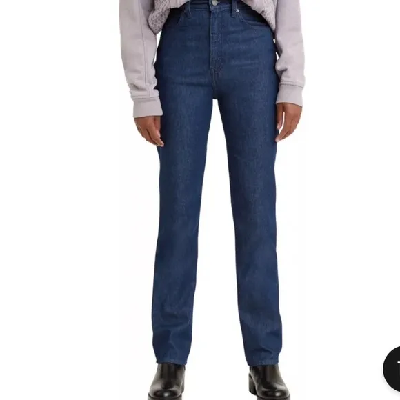 Levi’s Big E “Wellthread” Organic High Straight 79’s Style Denim Jeans