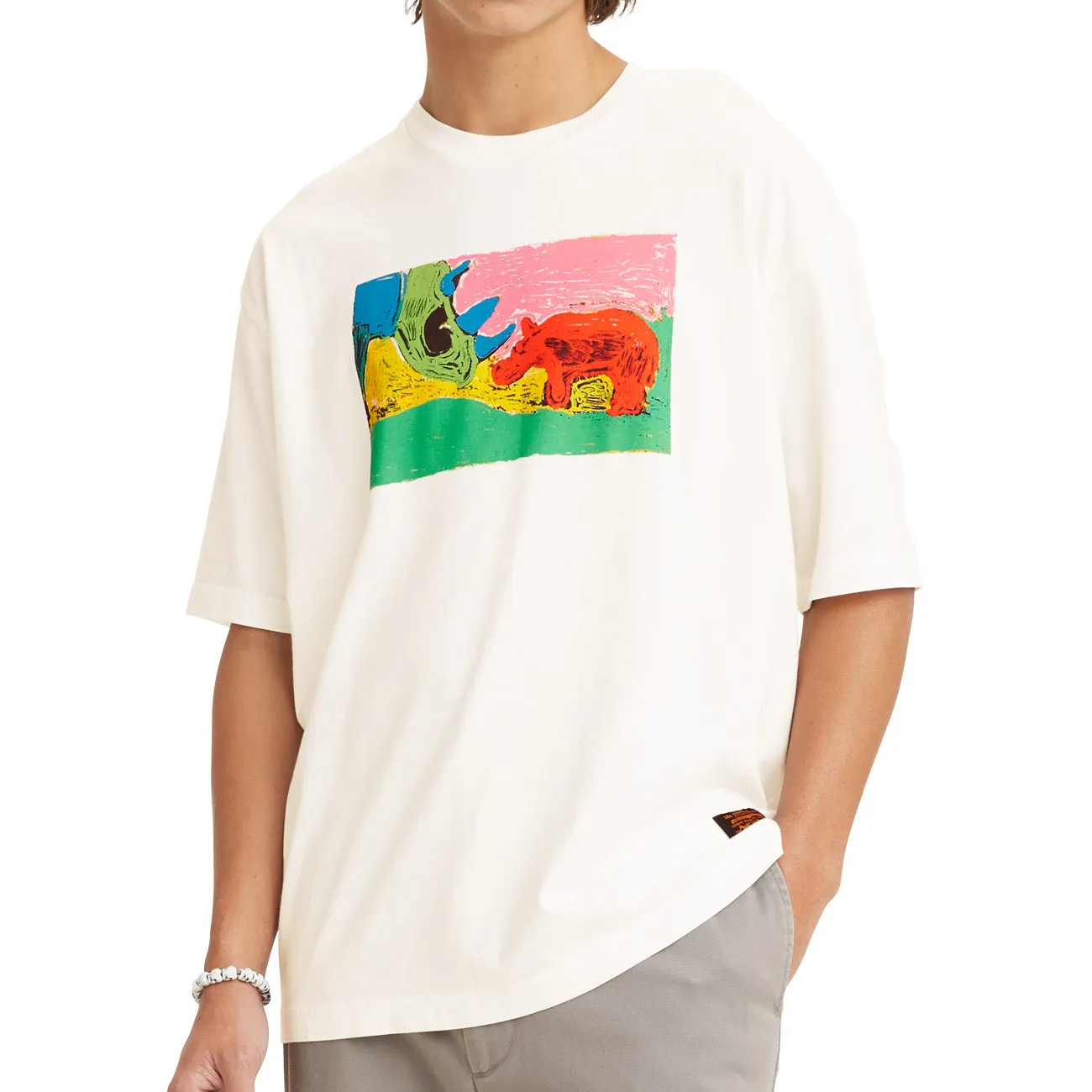 Levi's Skate Graphic Box Tee Painted Rhino White