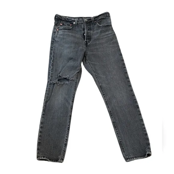 Levi’s Women’s 501 Skinny Straight Jeans | Charcoal Grey Wash | Size 25