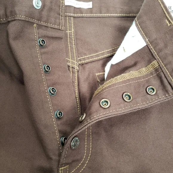 Levi's Womens Ribcage Straight Ankle Chocolate Brown Jeans 31 x 27 High Rise