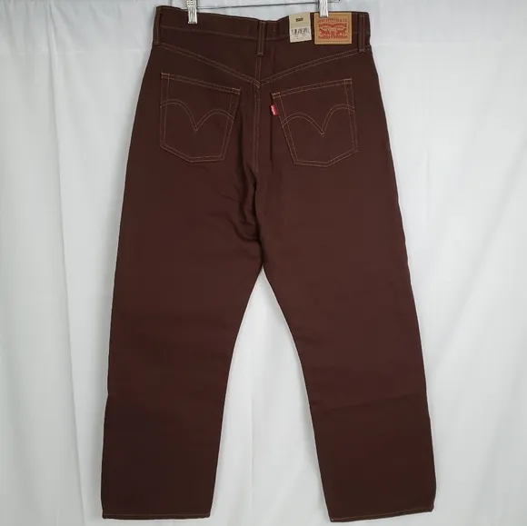 Levi's Womens Ribcage Straight Ankle Chocolate Brown Jeans 31 x 27 High Rise