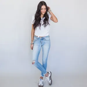 Liberate It Kancan Distressed Girlfriend Skinny
