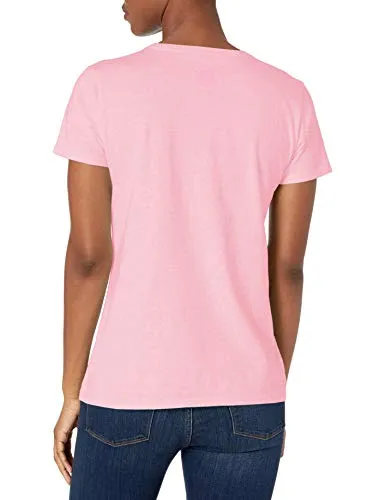 Life is Good Womens Crusher Flower Graphic V-Neck T-Shirt, Happy Pink, XX-Large