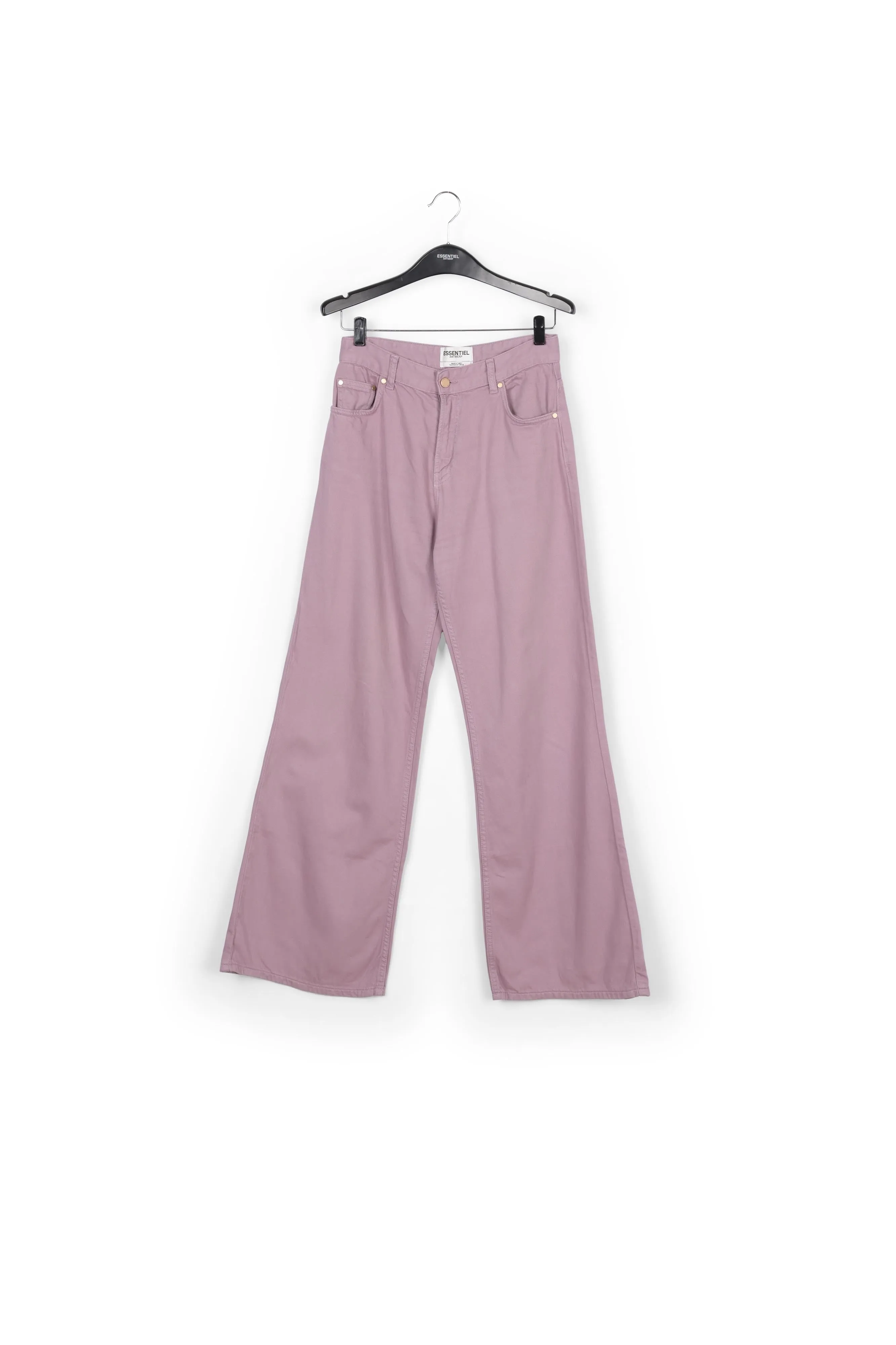 Lilac denim straight-leg jeans