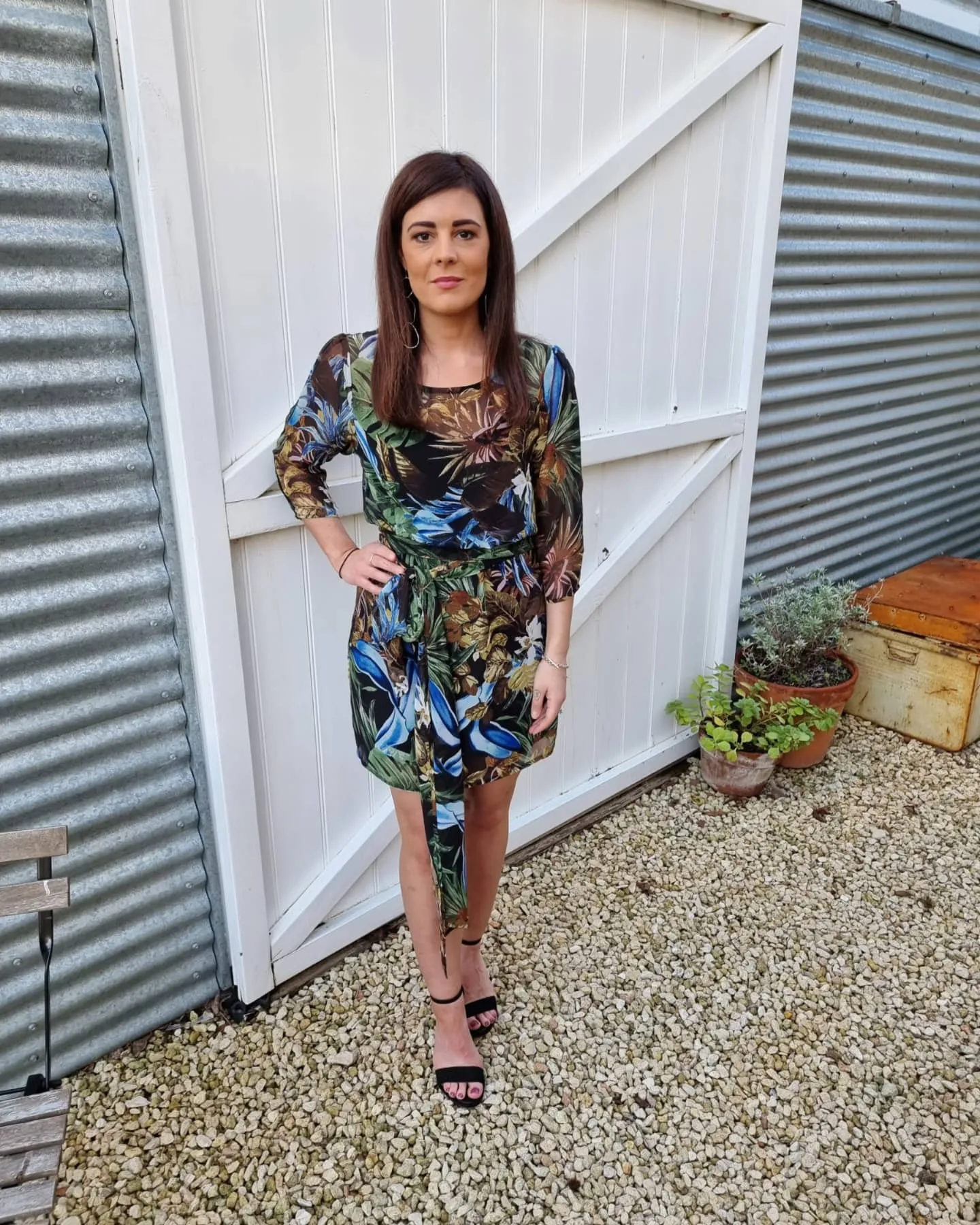 Lilly Yoryu Chiffon Shift Dress