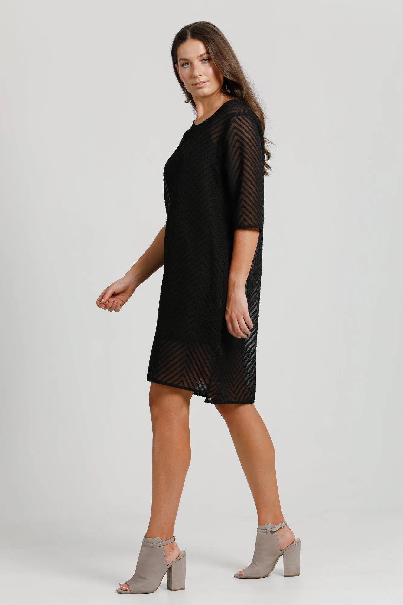 Lilly Yoryu Chiffon Shift Dress